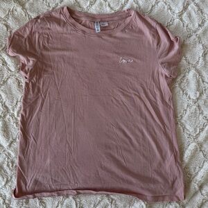 H&M Light Pink Short Sleeve Tee